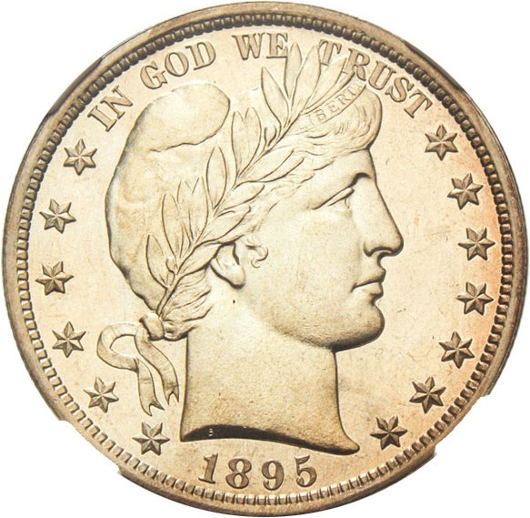 image for: 1895 50c NGC Proof 65 Cameo