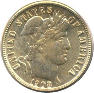 image for: 1908-S 10c PCGS MS65