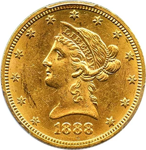 image for: 1888-O $10 PCGS MS61