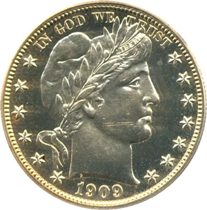 image for: 1909 50c PCGS Proof 64 Cameo