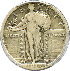 image for: 1917-S 25c PCGS F15 (Type 2)