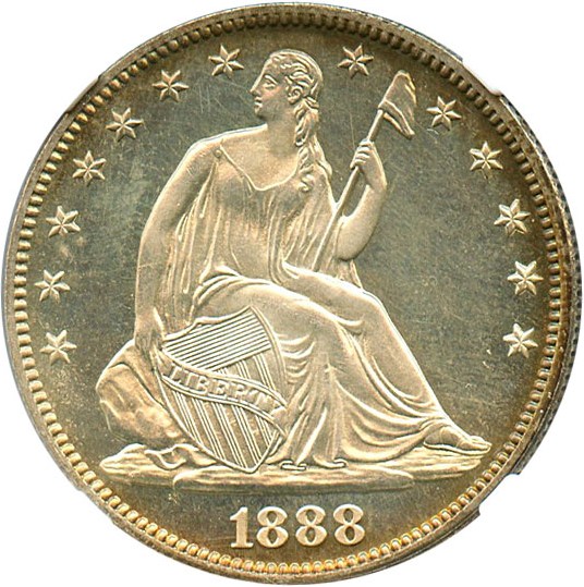 image for: 1888 50c NGC Proof 65 Cameo