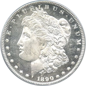 image for: 1890-CC $1 PCGS MS64 DMPL