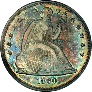 image for: 1860 $1 PCGS/CAC Proof 65