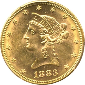 image for: 1883-S $10 PCGS MS62