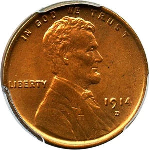 image for: 1914-D 1c PCGS/CAC MS64+ RD