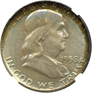 image for: 1958-D 50c NGC/CAC MS67 * Amazing Reverse Colors *