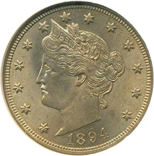 image for: 1894 5c NGC/CAC MS62