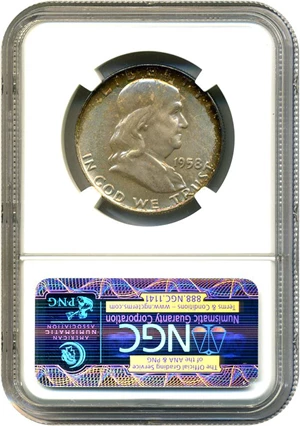 image for: 1958-D 50c NGC/CAC MS67 * Amazing Reverse Colors *