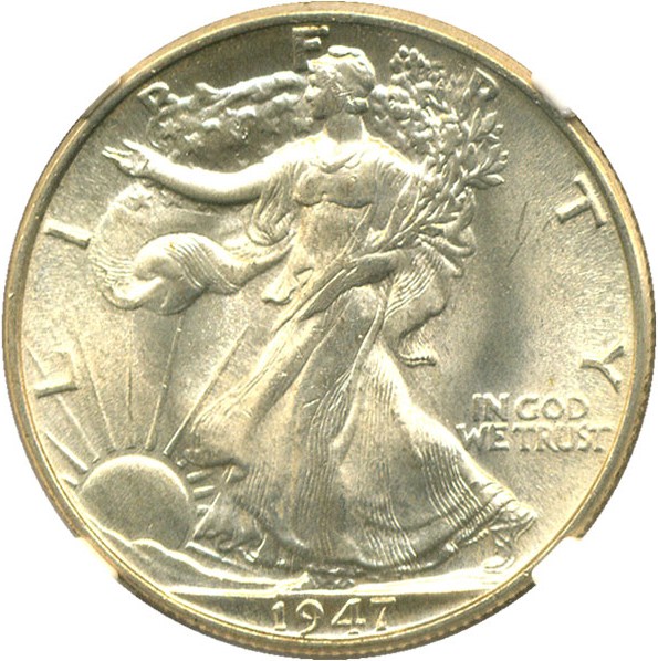 1947 Walking Liberty Half Dollar Coin Pricing Guide | The Greysheet