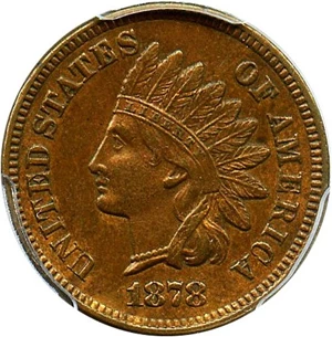 image for: 1878 1c PCGS/CAC AU58