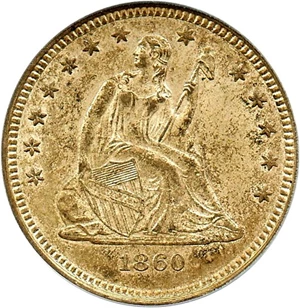 image for: 1860-O 25c PCGS/CAC MS63
