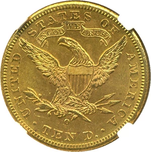 image for: 1893-O $10 NGC MS62