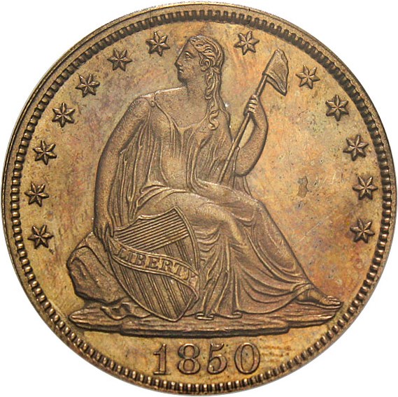 image for: 1850 50c PCGS Proof 62 - One of Just 5-6 Known