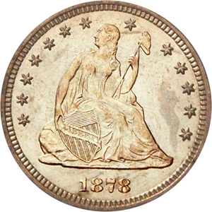 image for: 1878-S 25c PCGS/CAC MS64 - San Francisco Mint Rarity
