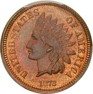 image for: 1872 1c PCGS/CAC MS65 RB