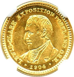 image for: 1904 Lewis & Clark G$1 NGC/CAC MS62