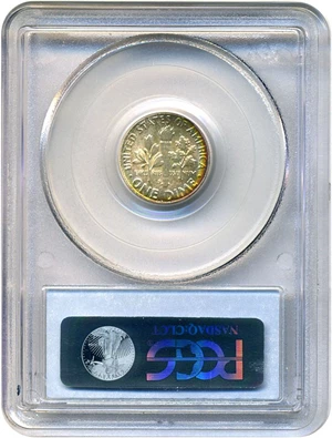 image for: 1950-S 10c PCGS MS68 * Rainbow Toning *