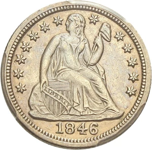 image for: 1846 10c PCGS AU55 A Key to the Set