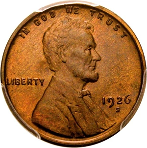 image for: 1926-S 1c PCGS/CAC MS64 RB * Popular Key Date *