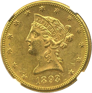 image for: 1893-O $10 NGC MS62