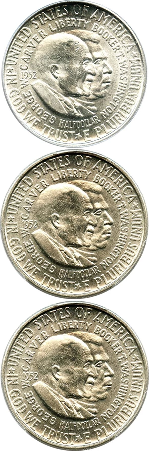 image for: 1952-PDS Wash-Carver Set PCGS MS64 (3 Coins)