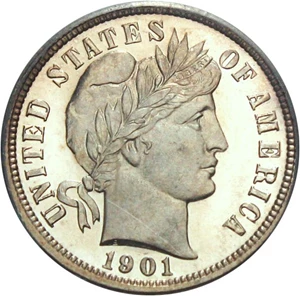 image for: 1901 10c PCGS Proof 64