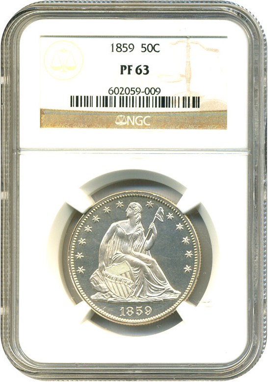 image for: 1859 50c NGC Proof 63