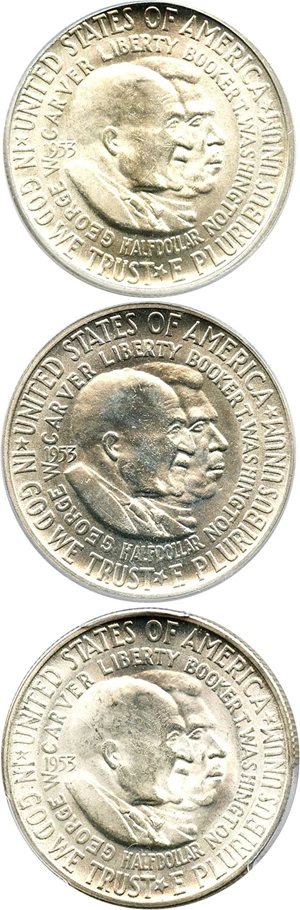 image for: 1953-PDS Wash-Carver Set PCGS MS64 (3 Coins)