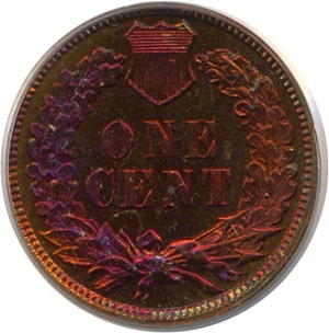 image for: 1891 1c PCGS Proof 65 RB * Color * (Eagle Eye Sticker)