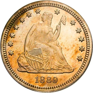 image for: 1889 25c PCGS Proof 65 Cameo