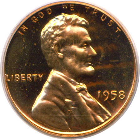 image for: 1958 1c PCGS Proof 66 RD Cameo