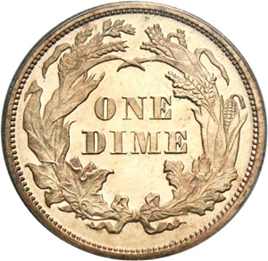 image for: 1870 10c PCGS Proof 63 Cameo