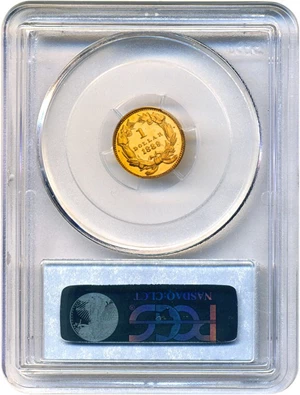 image for: 1889 G$1 PCGS/CAC Proof 65 Cameo * Rare Proof Gold Dollar *