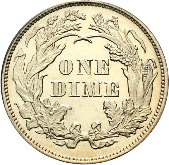 image for: 1873 10c PCGS Proof 61 Cameo (No Arrows, Closed 3)