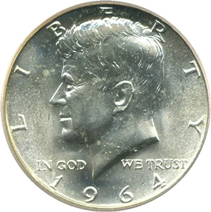 image for: 1964-D 50c PCGS MS65