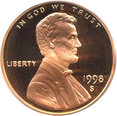 image for: 1998-S 1c PCGS Proof 68 RD DCameo (Close AM, FS-901)