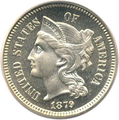 image for: 1879 3cN PCGS Proof 66 Cameo