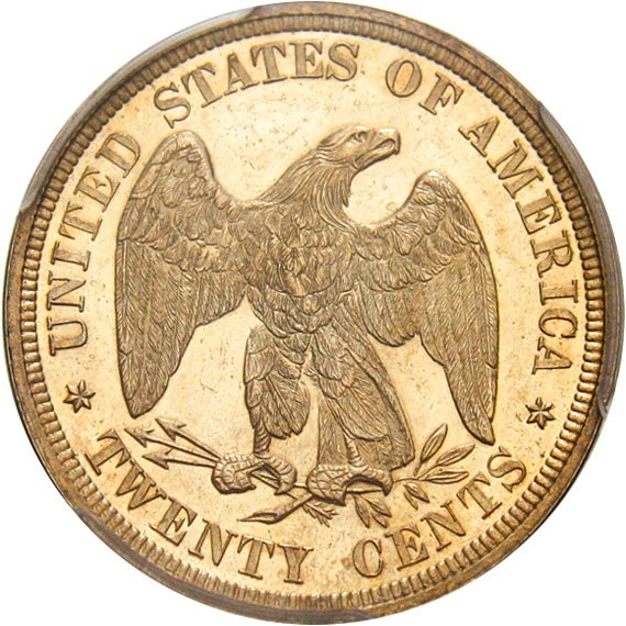image for: 1878 20c PCGS/CAC Proof 64 Cameo * Scarce Proof Only Issue *