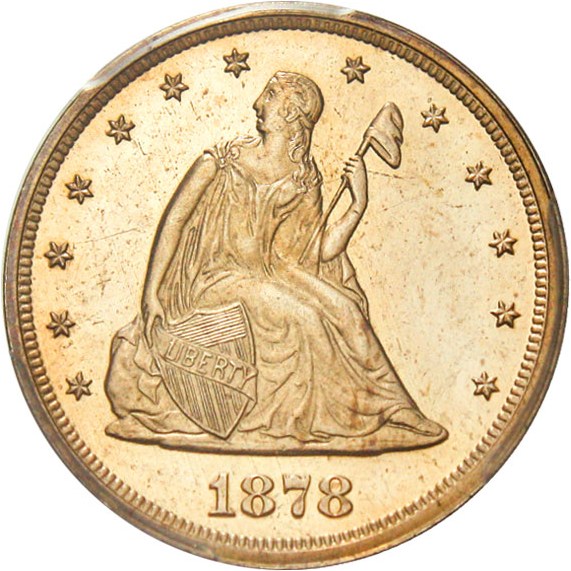 image for: 1878 20c PCGS/CAC Proof 64 Cameo * Scarce Proof Only Issue *