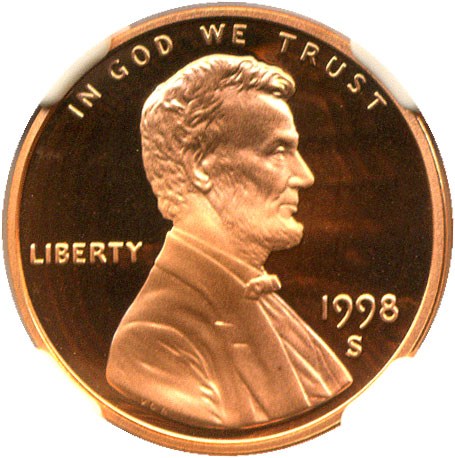 image for: 1998-S 1c NGC Proof 69 RD UCameo (Close AM, FS-901)
