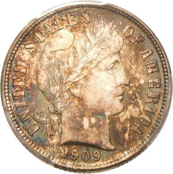 image for: 1909-O 10c PCGS MS65