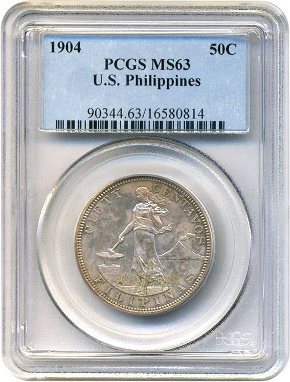 image for: U.S. Philippines: 1904 50 Centavos PCGS MS63