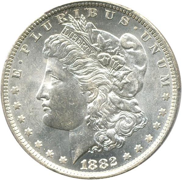 image for: 1882-O/S $1 PCGS MS63 (Weak Mintmark)