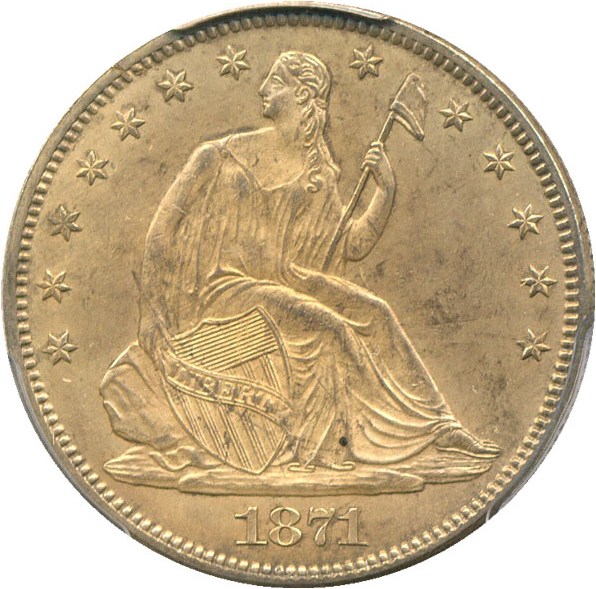 image for: 1871 50c PCGS MS63