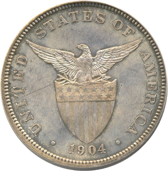 image for: U.S. Philippines: 1904 50 Centavos PCGS MS63