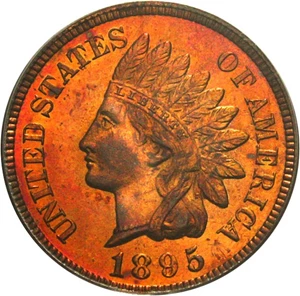 image for: 1895 1c PCGS Proof 65 RB * Eagle Eye Photo Seal *