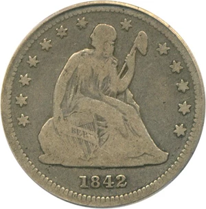 image for: 1842-O 25c PCGS/CAC VG-10 (Small Date) - Key Date - No Reserve!