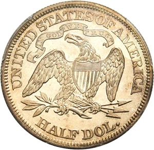 image for: 1868 50c PCGS Proof 63+ Cameo