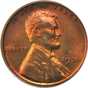 image for: 1936 1c PCGS Proof 64 RB (Type 1, Satin Finish)